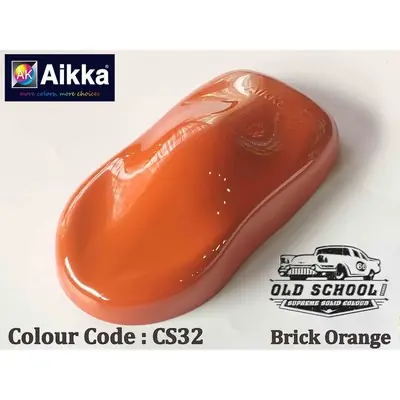 Warna Cat Kereta Aikka Paints CS32 / Brick Orange / Old School Series / Solid Colour