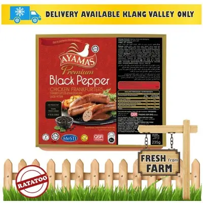 Sausage Ayamas Premium Black Pepper Chicken Frankfurter (5pcs- 235g) RATATOO MARKET
