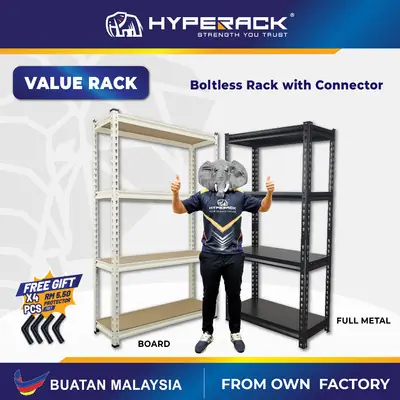 🔥HYPERACK ™️ [Ready Stock] Value Rack Metal Boltless Rack Kitchen Rack Rak Besi Rak Dapur Rak Kasut Rak Buku