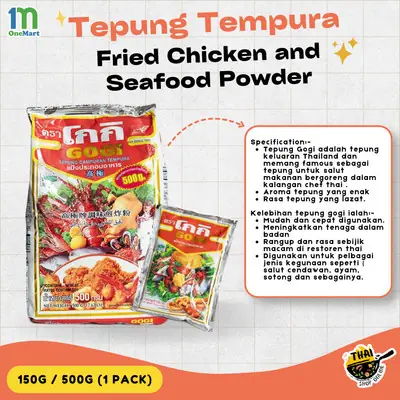 Tepung Tempura GOGI Fried Chicken and Seafood Powder  150G & 500G