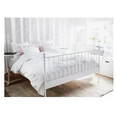 Katil besi Queen Size Leirvik Set Lengkap Bedframe