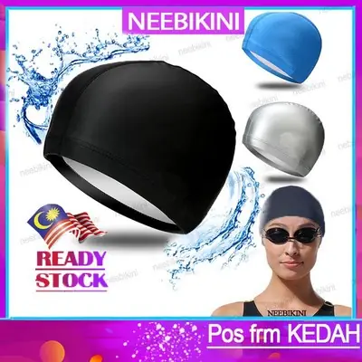 A24 Swim cap Unisex PU man swimming cap woman swim cap topi renang topi mandi kolam topi berenang swimming head cover