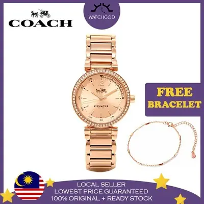 [100% Original & Free Bracelet] Coach Women's 1941 Sport Stainless Steel Women Ladies Watch Jam Tangan Wanita - 14502200