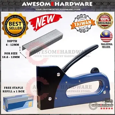 (MADE IN TAIWAN) VEMAX VX112 PREMIUM STAPLE GUN TACKER WITH FREE REFILL