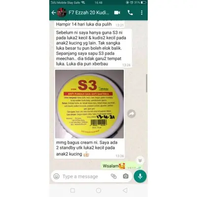 S3- KRIM KUDIS SELSEMA KUCINGUBAT. KUCING SELSEMA DAN ANTI FUNGUS ,KUDIS
