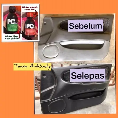 IPC. CAT HITAM DALAMAN KERETA. MOTOR. DASHBOARD. DOORTRIM. DOORSTEP. PILLAR. CONSOLE GEAR. STERENG. IPC BLACK PAINT.