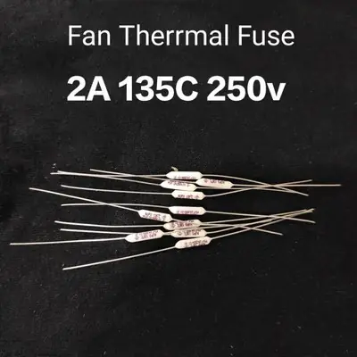1 biji 2A 135C Fan Thermal Fuse thermo fuse kipas 2A 135C