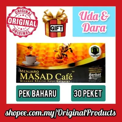 💯 Original HQ™ Kopi Masad Cafe Coffee Menjaro Madu Habbatus Sauda Kismis Badam Sunnah