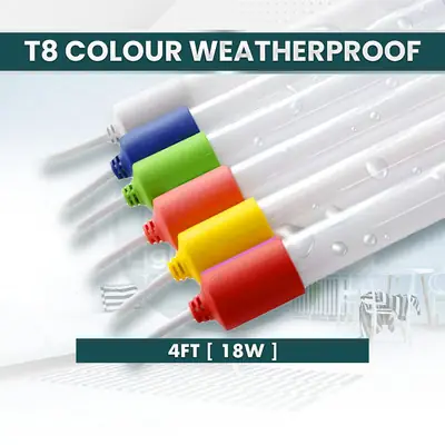 4ft/18w Weatherproof LED Tube / Lampu Warna / Lampu LED / Lampu Panjang / Colour Tube / Tube Deco Kedai Makan Tomyam