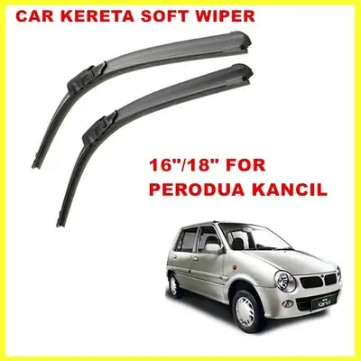 Perodua Kancil (16''/18'')-Car Kereta Soft Wiper Blade U Hook Type Set