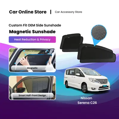 Nissan Serena C26 Elevo Magnetic Custom Fit Sunshade 6pcs