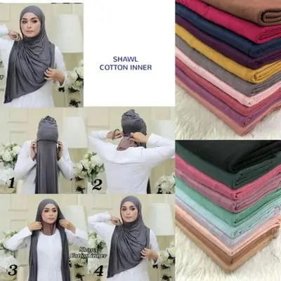 SHAWL INNER JERSEY ( INNER DIJAHIT SEKALI)