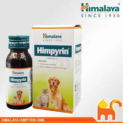 Himalaya Himpyrin 30ml | Cat/Dog Herbal Fever & Pain Reliever | Ubat Melegakan Demam & Kesakitan Utk Kucing/Anjing