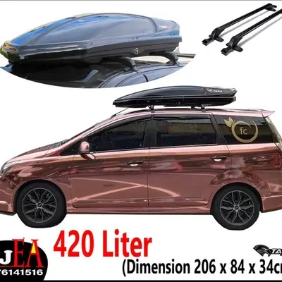 Taka Roofbox TS-420B Ultra Slim Design Glossy Roof box With Roof Rack