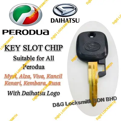Perodua Myvi, Alza, Kenari, Kancil, Rusa, Viva Elite with Daihatsu logo Key Kunci Locksmith