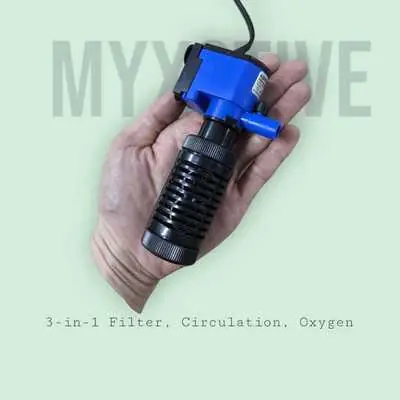 Aquarium Filter Mini 3-in-1 Oxygen Pump Circulation Pam Aquarium Ikan 鱼缸水泵 Selangor Ready Stock WP-1050F AQ310F