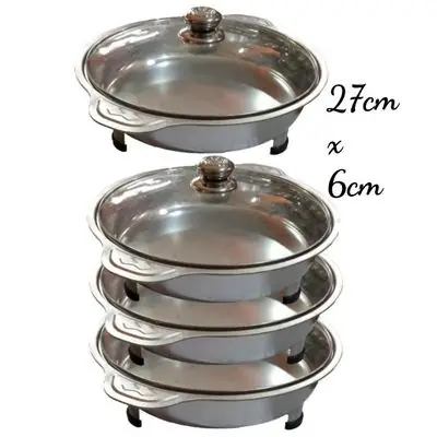 Buffet tray set / buffet tray / buffet / tray. Bulat turup kaca