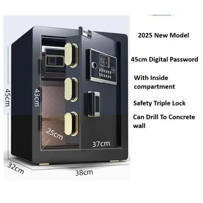 Safety Box 45CM Size With Digital Password Safe Box Money Box Peti Besi Peti Simpanan Duit Digital Dengan Kata Laluan