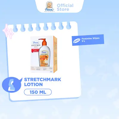 Pureen Stretch Mark Lotion (150ml) [Get Feminine Wipes Flushable 5s]