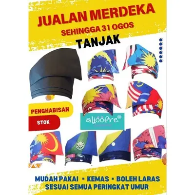 Tanjak Merdeka, Tudung Bawal Merdeka Bidang 45, Tanjak Hitam Pahlawan, Tanjak Merdeka