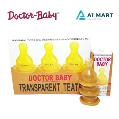 Doctor Baby Natural Rubber Soft Teats Puting Susu (3 Pieces)