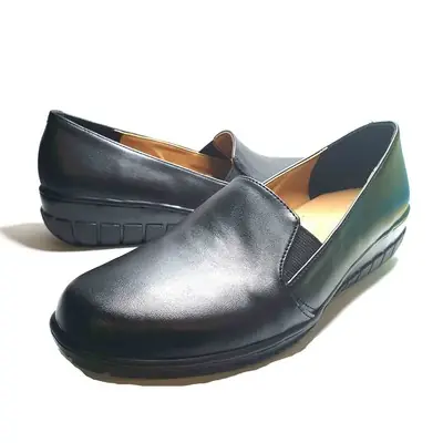 Kasut Formal Flat Perempuan l Kasut Kulit Hitam Flat