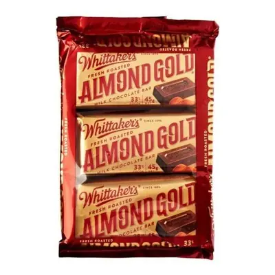 WHITTAKERS ALMOND GOLD CHOCOLATE  BAR 135g [EXP.DATE FEB 2026]💥READY STOCK💥