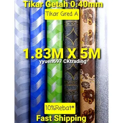 6ft Tikar Getah Quality,Buatan Thailand,Tebal 0.40mm,1.83M X 5M