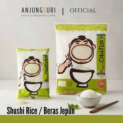 Beras Sushi Sumo Calrose Rice Sushi Rice (1kg) No Fat Low Calories Rendah Karbohidrat