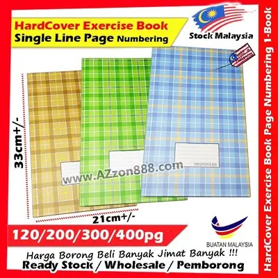 Single-Line Hard Cover Foolscap Book 厚皮单线薄