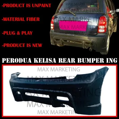 B1030 CAR BODYKIT PERODUA KELISA REAR BUMPER ING(FIBER)