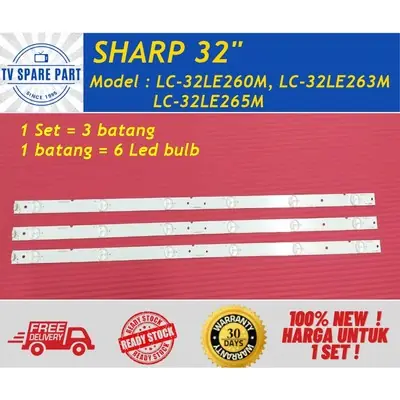 LC-32LE260M / LC-32LE263M / LC-32LE265M Sharp 32" LED TV backlight (100% New)