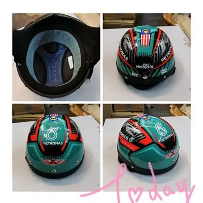 MHR HELMET STENG GREEN PETRONAS 100%ORIGINAL