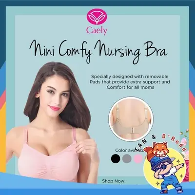 [FREE Bra Extender] CAELY NINI Comfy Seamless Nursing Bra