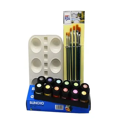 Set Buncho(READY STOCK!)watercolour with palette and brushes