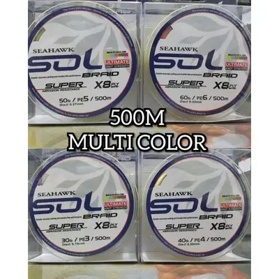 SEAHAWK SOL BRAID X8 - Multi Colour 300M , 500M