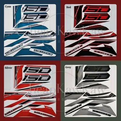 Y15 Y15ZR EXCITER 150 2021 37 FOUR KINGS Body Cover Set Stripe Sticker - Gold / Silver / Cyan / Red / Grey / Blue Raptor