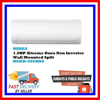 Midea 1.0hp Xtreme Dura non inverter wall mounted split