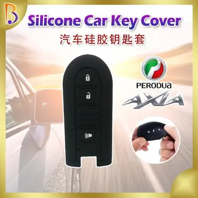 [Ready Stock] Perodua Axia Keyless Remote Car Key Silicone Cover Casing 3 Button 汽车硅胶钥匙包钥匙套