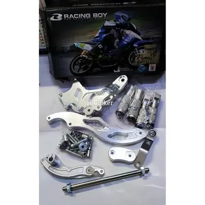 Racing Boy RCB Yamaha LC135 V3 5Speed 5S Front Footrest System (Single Set Full) Silver