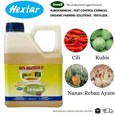 Hextar Mapa® Malathion 57 4 Liter /Malathion 57% / Kutu Trip Kabuh Lenting Bena Hijau Perang Pepijat
