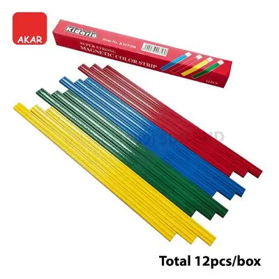 Palang Magnet Warna Solid / Magnet Bar utk Papan Putih - 12pcs (Solid Colour Magnet Bar / Whiteboard Magnet - 12pcs/box)