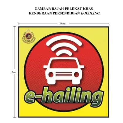 Fast Delivery  Cheap E-Hailing Sticker For Grabcar , Mycar , dacsee driver