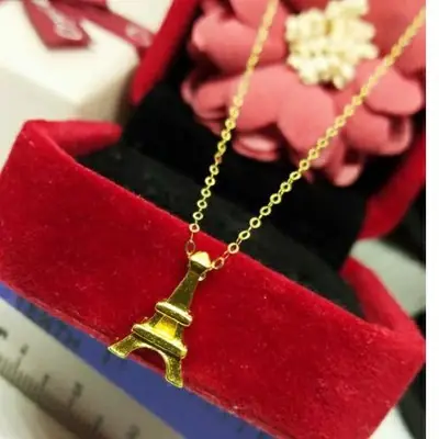 Set Rantai Leher Emas 750 Dan Loket Emas 999 Tulen