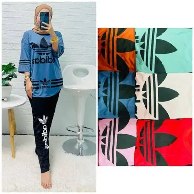 SETWEAR ADIDAS SET BAJU SELUAR MURAH MUSLIMAH SET BAJU SELUAR CANTIK MURAH