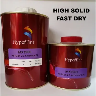 Hypertint MX3900 HIGH SOLID FAST 2K CLEARCOAT/CLEAR KILAT CEPAT KERING CAT KERETA