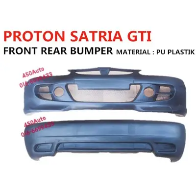 SATRIA GTI FRONT & REAR BUMPER (PU GETAH) TAHAN PAKAI塑胶耐用FIT DEPAN WIRA / 前后大包围 SPORT LIGHT FOG LAMP