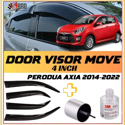 Perodua Axia ( 2014-2022 ) Door Visor Big Move 4 Inch