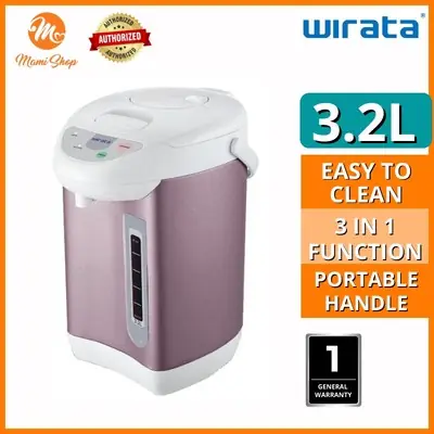WIRATA 3.2L Thermopot TP-153 | Elegant/Safety/Easy | 3 In 1 Dispensing Ways | Pemanas Air