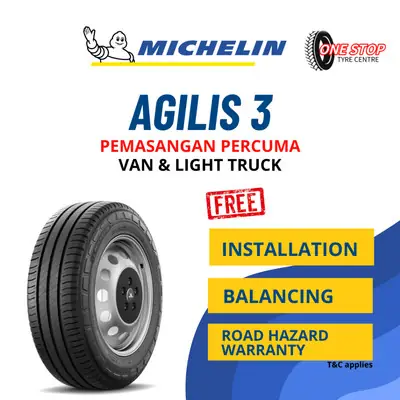[Van] Michelin Agilis 3 Tayar Tyre Toyota Hiace Nissan Vannette Hyundai Starex 185R14 195R15 215/70R16